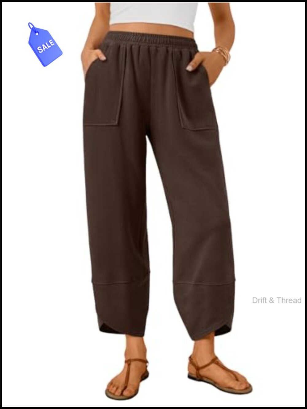 Women's Wide Leg Barrel Sweatpants Cotton Polyester